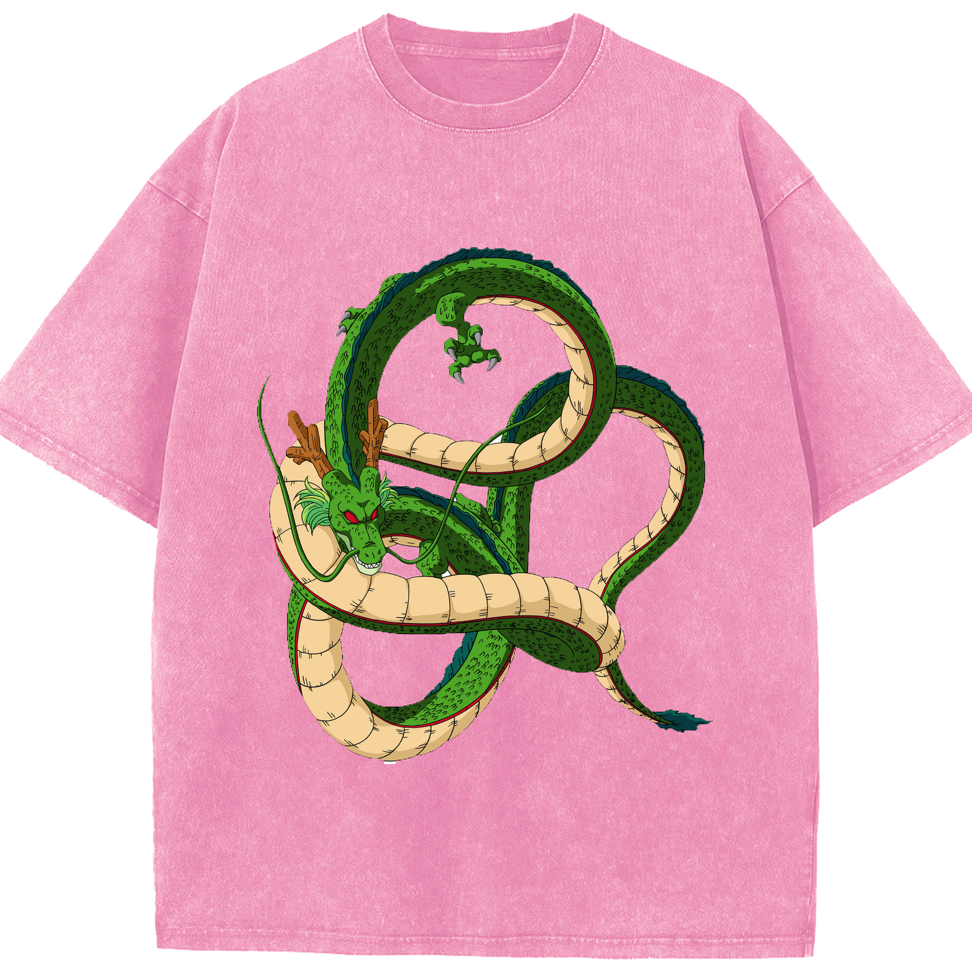 （画像用） ドラゴンボール 神龍 シェンロン DRAGON BALL Shenron 綿100% ヴィンテージ風 半袖Tシャツ（フロントプリント）